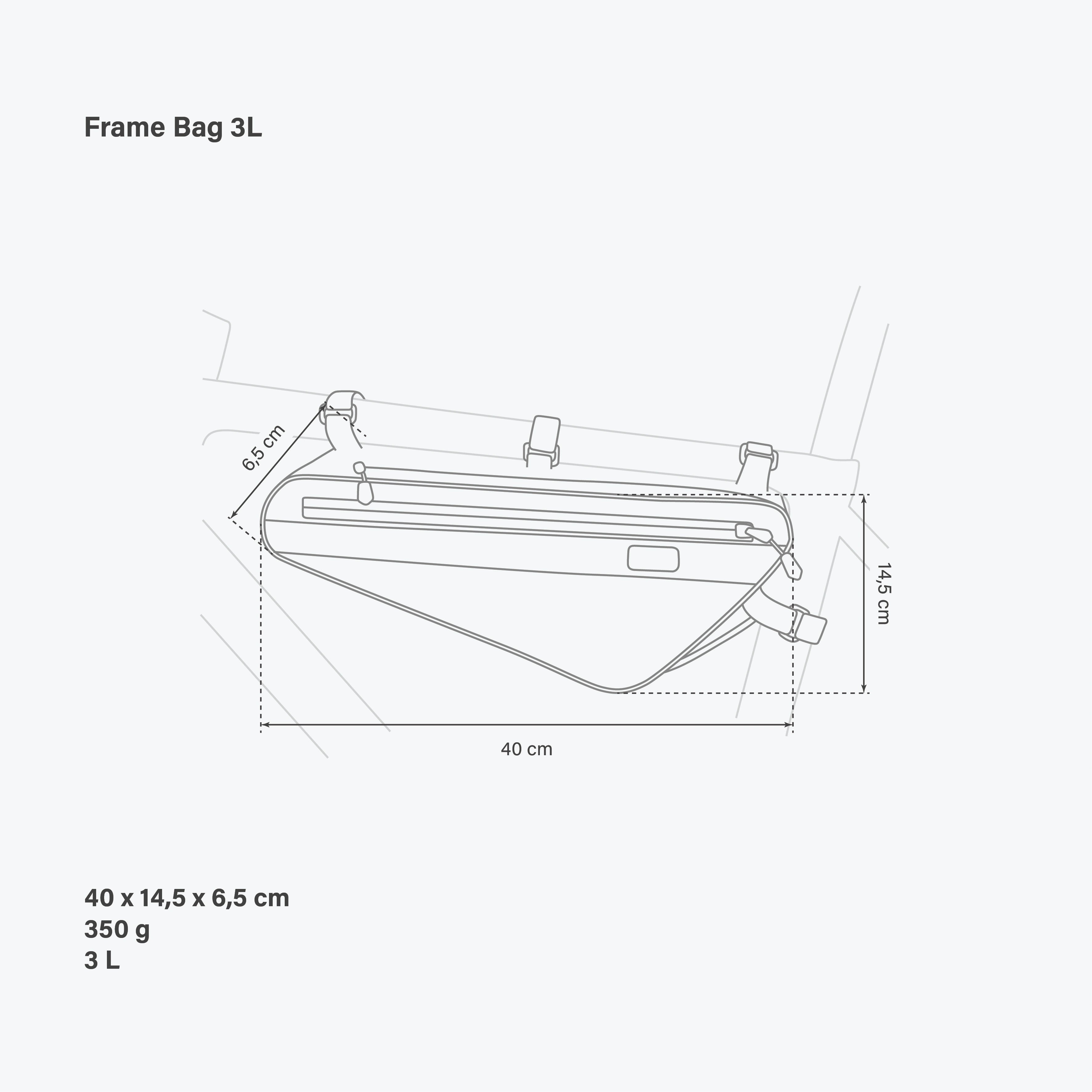 TOP TUBE BAG 1L Black