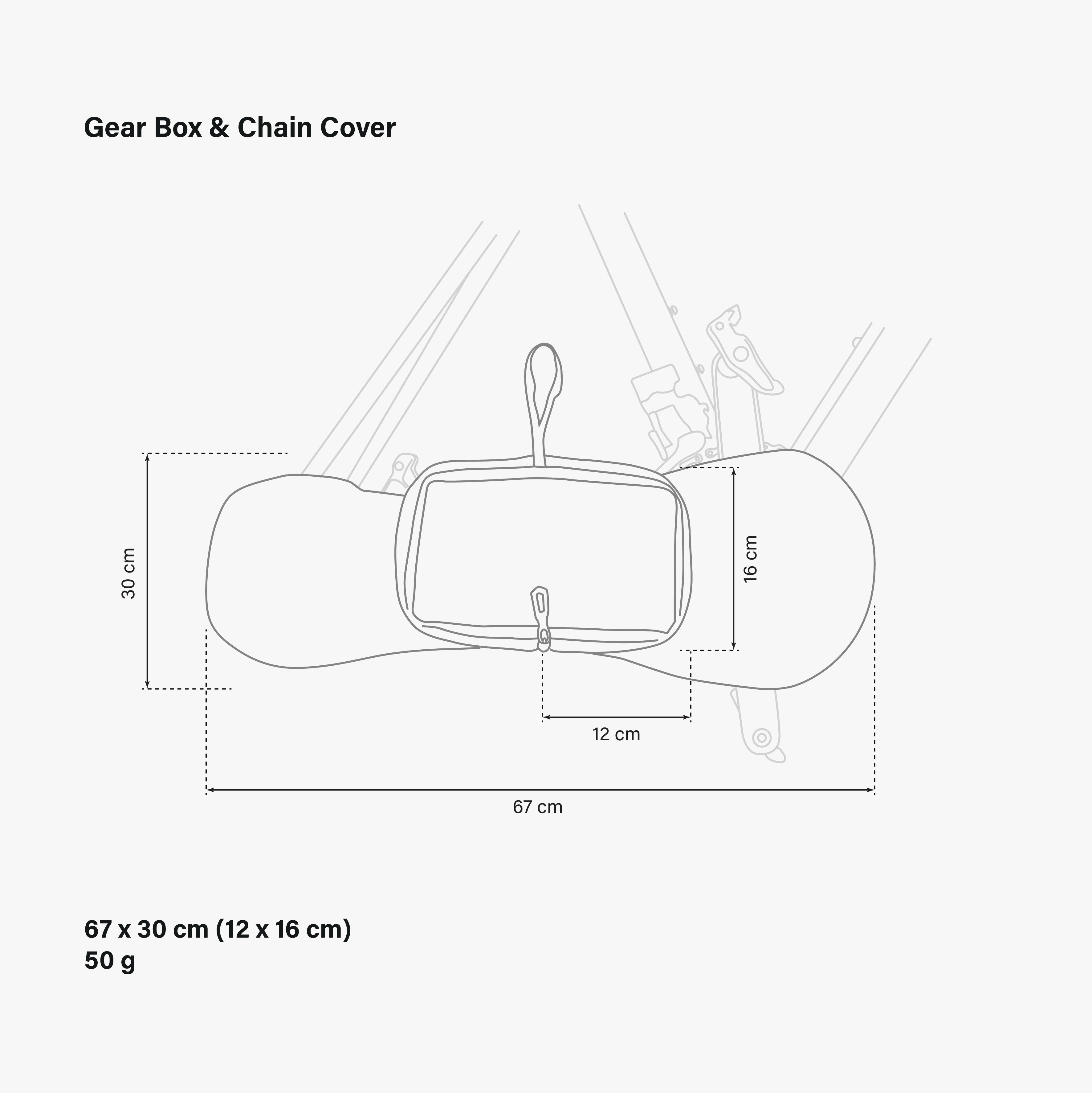 REAR BIKE DRIVETRAIN COVER Black
