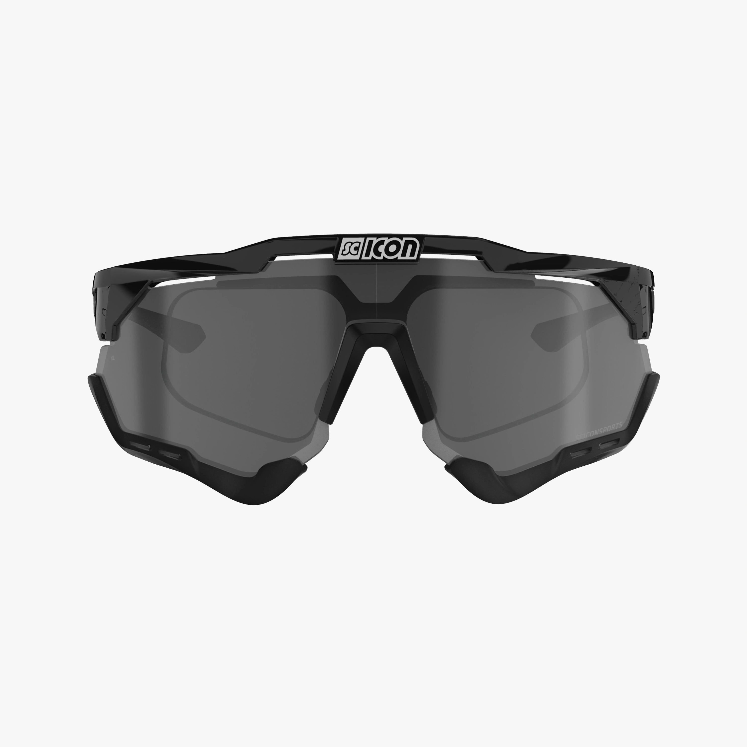 AEROSHADE XL SCNPP Multimirror Silver + RX Optical Insert Black Gloss