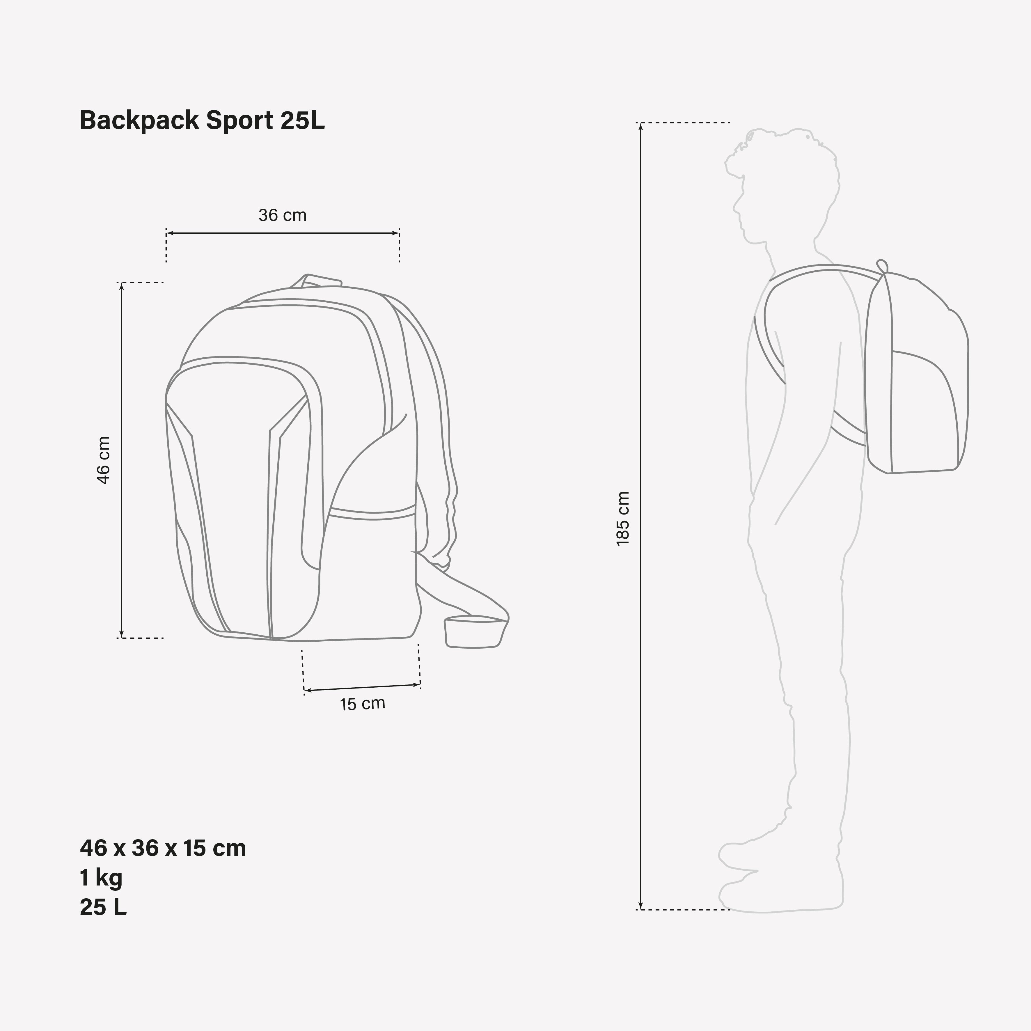 SPORT BACKPACK 25L Black Scicon