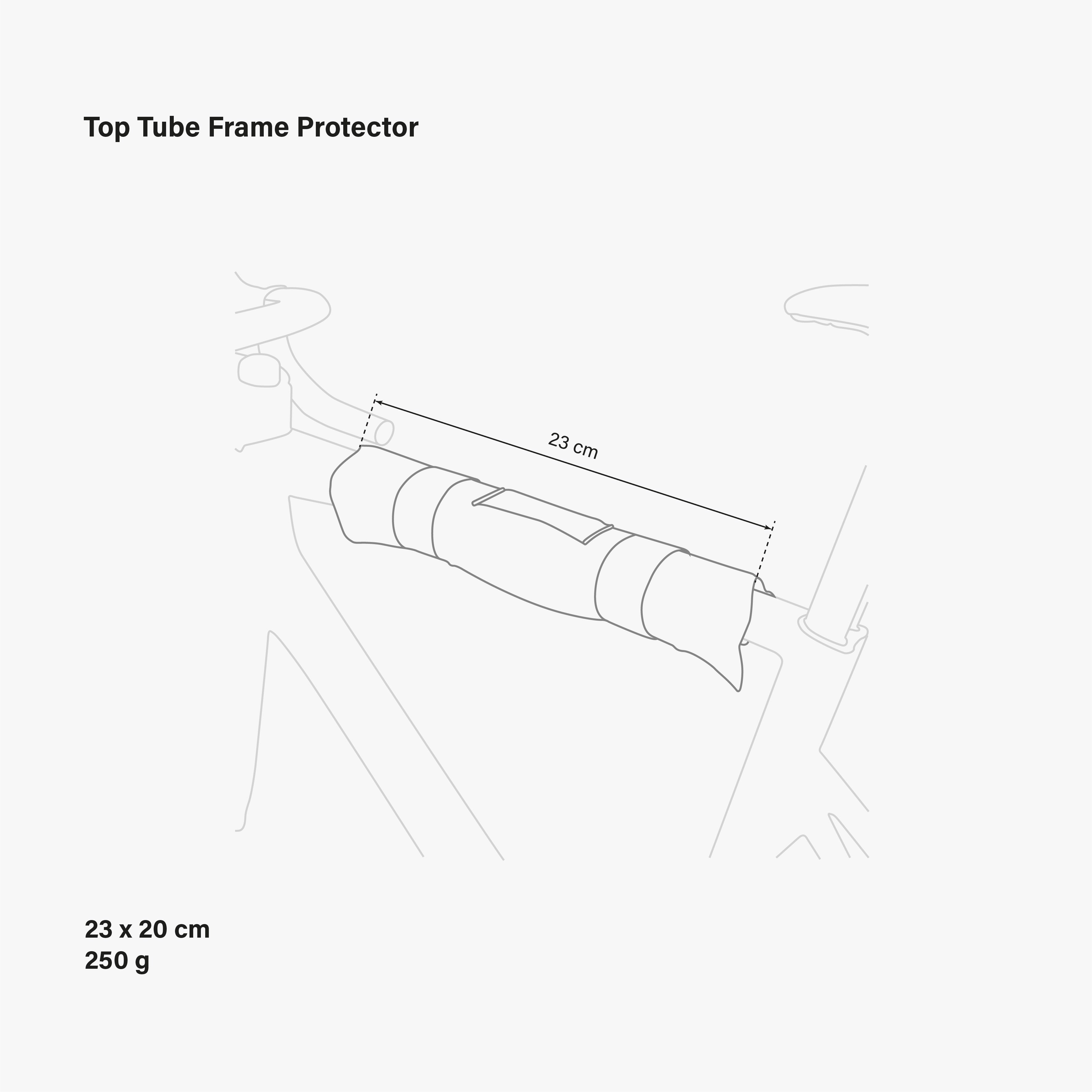 BICYCLE FRAME TOP TUBE PROTECTION PAD Black